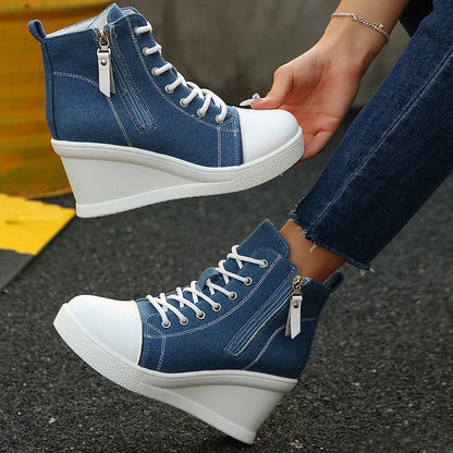 Uptown Canvas Wedge Sneaker