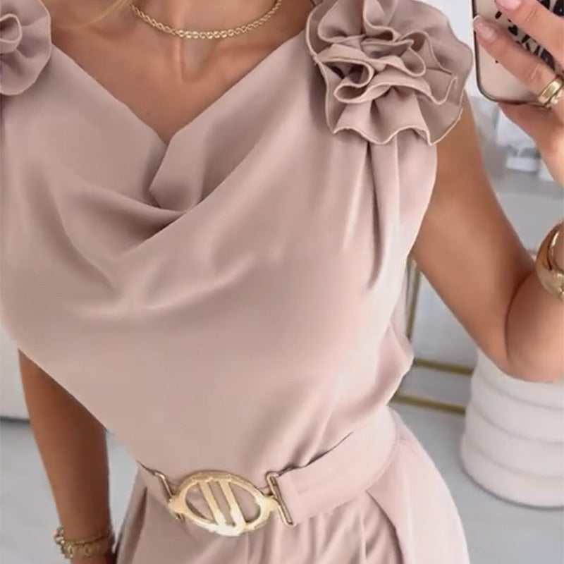 ✨Women's Floral-Embellished Sleeveless Jumpsuit