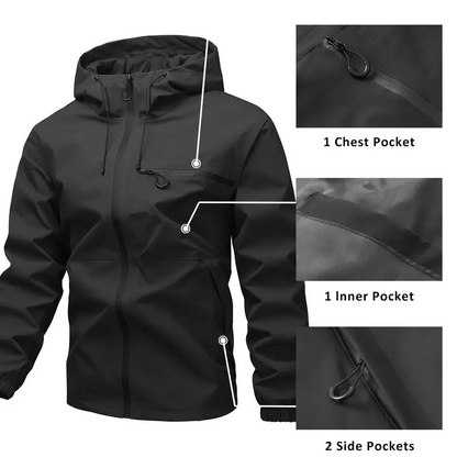 Men's Outdoor Sports Solid Color Jacket