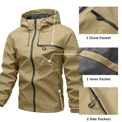 Men's Outdoor Sports Solid Color Jacket