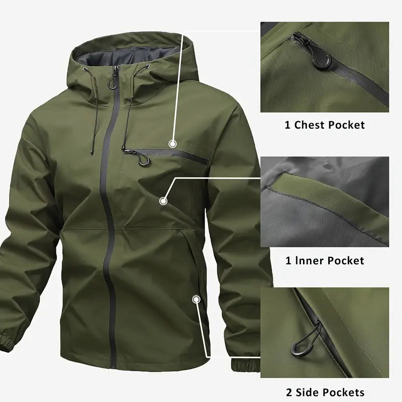 Men's Outdoor Sports Solid Color Jacket